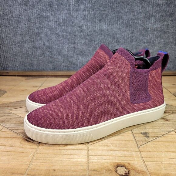 Rothy's Shoes Women 9 The Chelsea Boot Berry Lattice Retired Pull On Ankle - Picture 2 of 12